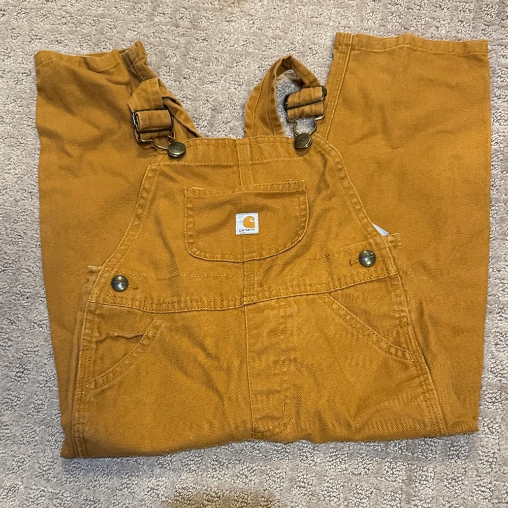 Carhartt Golden Brown Duck Canvas Overalls Bib